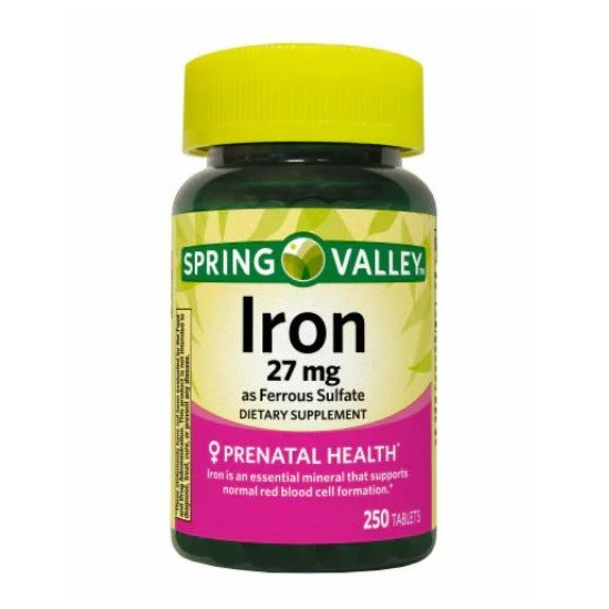 آهن اسپرینگ والی 65 میلی گرم 200 عدد Spring Valley Iron