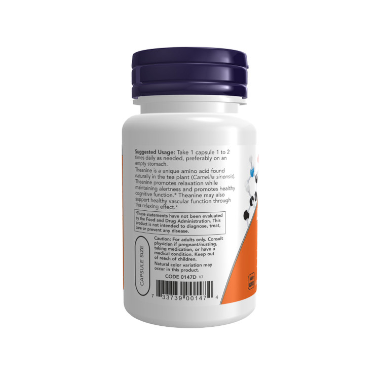 ال-تیانین دابل استِرِنگ ناو فودز Now Foods L-Theanine Double Strength Veg Capsules