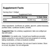 بیوتین سوانسون 10000 میکروگرم ۶۰ عددی Swanson Biotin