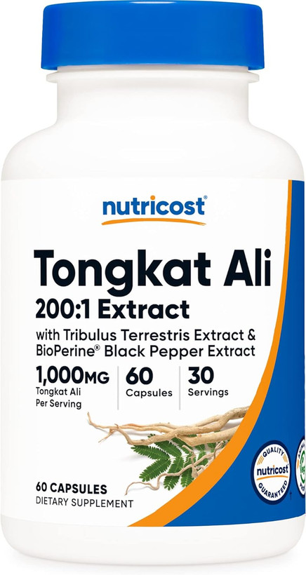 تونکات علی ناتری کاست Nutricost Tongkat Ali 1,000mg 60 Capsules