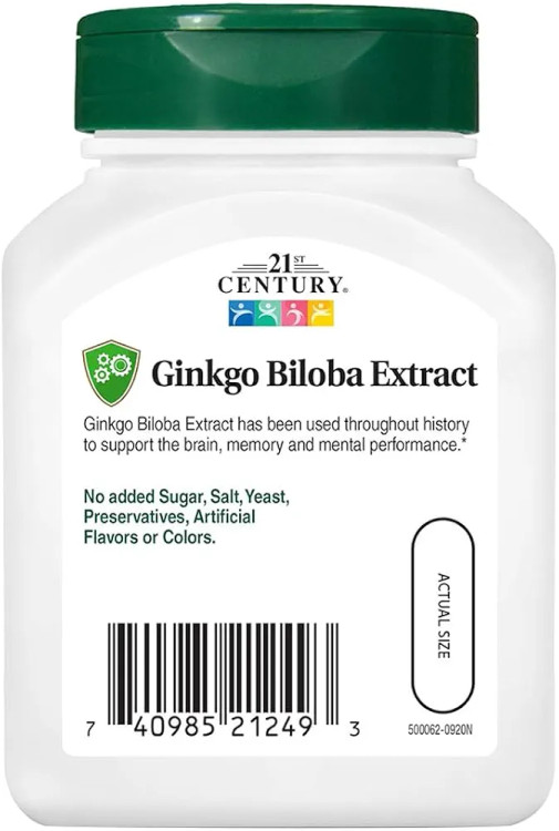 جینکو بیلوبا ۲۱سنتری ۶۰تایی21st Century Ginkgo Biloba 60 Capsules