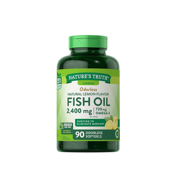 روغن ماهی نیچرز تریث با طعم لیمو (۹۰عددی)Nature’s Truth Fish Oil