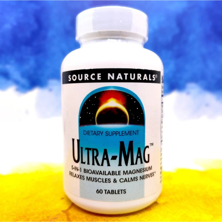 '- سورس نچرالز اولترا مگ منیزیم کمپلکس با سدیم۶۰تاییSource Naturals Ultra-Mag, Vegan Dietary