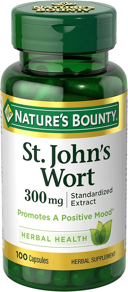 عصاره مخمر سنت جان نیچرز بونتی 300 میل 100 عددNature's Bounty St. John’s Wort 300mg Capsules,