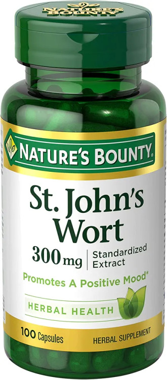 عصاره مخمر سنت جان نیچرز بونتی 300 میل 100 عددNature's Bounty St. John’s Wort 300mg Capsules,