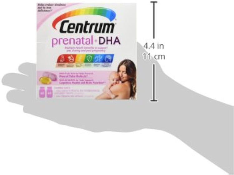 قرص ویتامین پری ناتال centrum، مکمل مولتی ویتامین و مواد معدنی پس از زایمان، ویتامین های ضروری دوران بارداری، 100 عدد