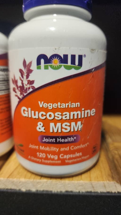 قرص گلوکوزامین، ام اس ام ناو now Glucosamine & MSM (Vegetarian) 60عدد Veg Capsules