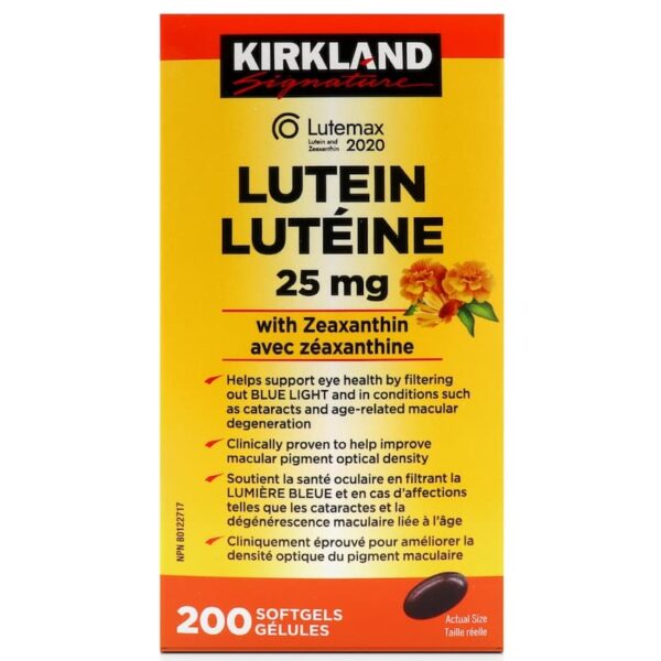لوتئین کرکلند (۲۰۰عددی) Kirkland Lutein 25mg 200 Softgels