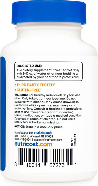  ملاتونین 10 میلی گرم ناتری کاست 240 عددی Nutricost Melatonin 10mg, 240 Tablets - 10mg