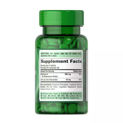 منیزیم زینک پوریتان پراید (100 عددی)Puritans Pride Zinc (Zine Gluconate) 50mg 100 Caplets