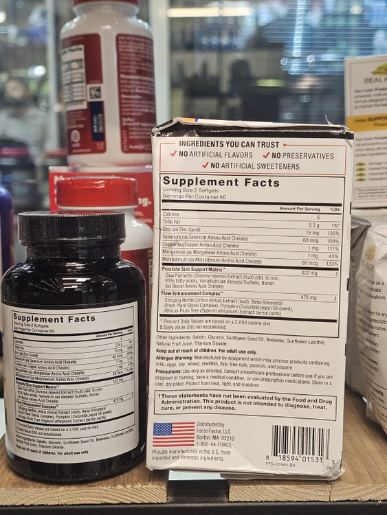 مکمل پروستات فورس فکتور۱۲۰تایی Force Factor Prostate Saw Palmetto