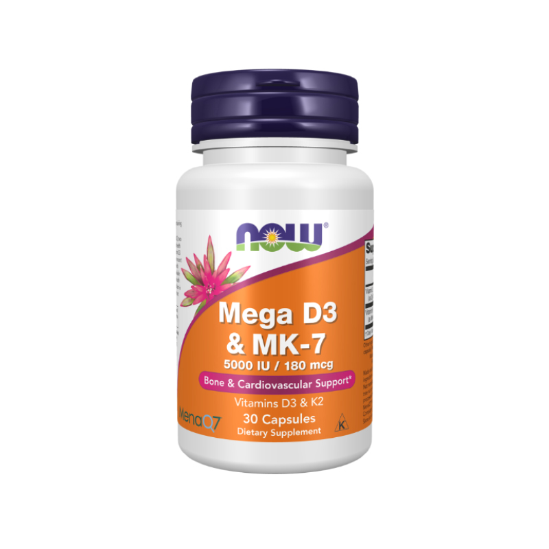 مگا D3 اند امکی-سِوِن ناو فودز ۱۳۰تاییNow Foods Mega D3 & MK-7