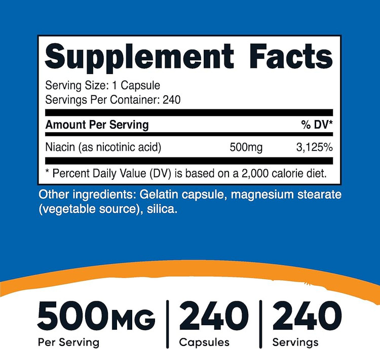نیاسین ناتری کاست(۲۴۰عددی) Nutricost Niacin (Vitamin B3