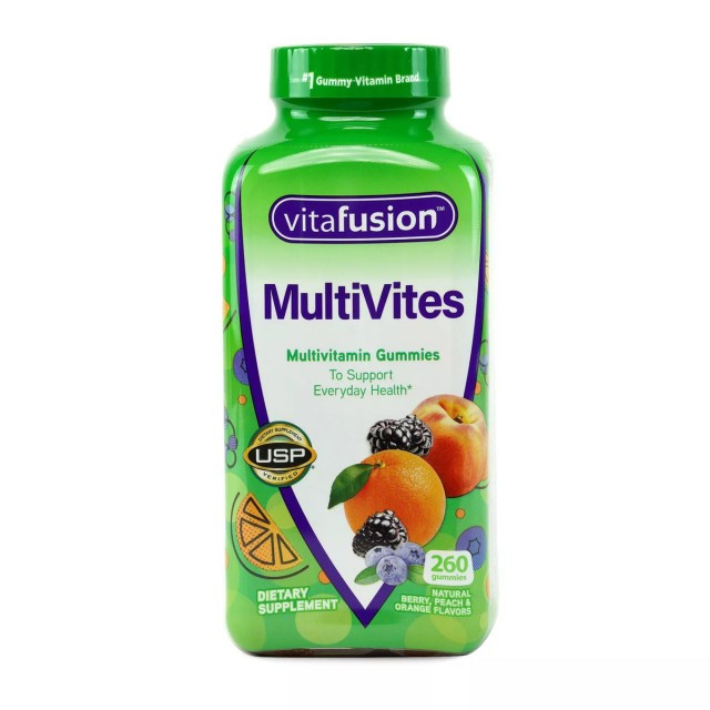 پاستیل مولتی ویتامین روزانه مخصوص بزرگسالان برند ویتافیوژن مولتی ویتز 260 عددی) vitafusion