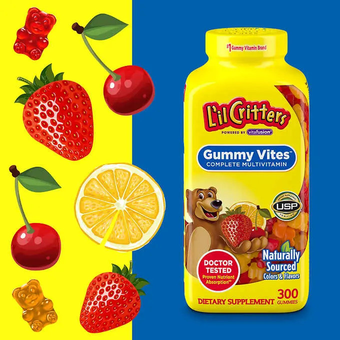 پاستیل مولتی ویتامین کودک 300 عدد L’il Critters Gummy Vites