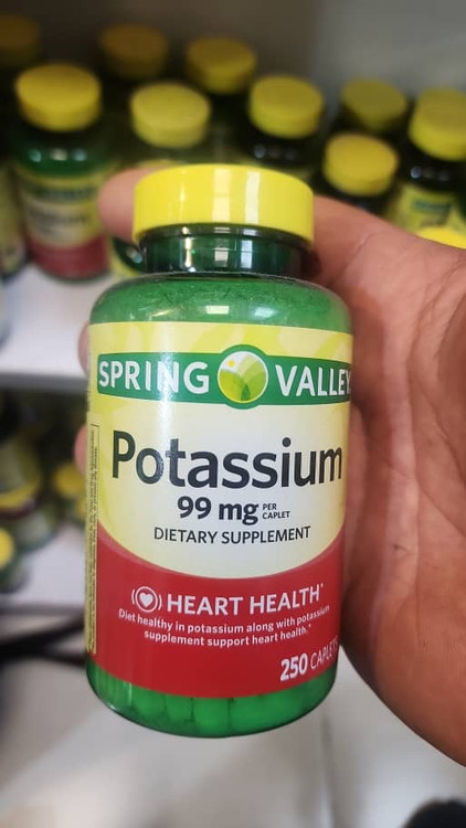 پتاسیم اسپرینگ والی ۹۹میلی گرم ۲۵۰ عدد SPRING VALLEY Potassium