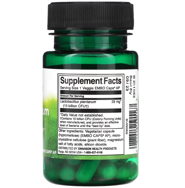 پروبیوتیک سوانسون (30 عددی) Swanson L. Plantarum Probiotic 10 Billion