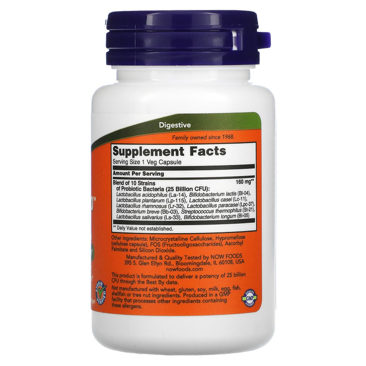 پروبیوتیک ناو(۵۰عددی) NOW Foods Probiotic-10 25 Billion