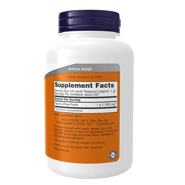 پودر پیور تائورین ناو (۲۷۰گرمی)Now Taurine Pure Powder
