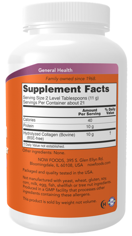 پپتیدهای کلاژن ناو NOW Collagen Peptides Powder(پودری)۲۲۷گرم