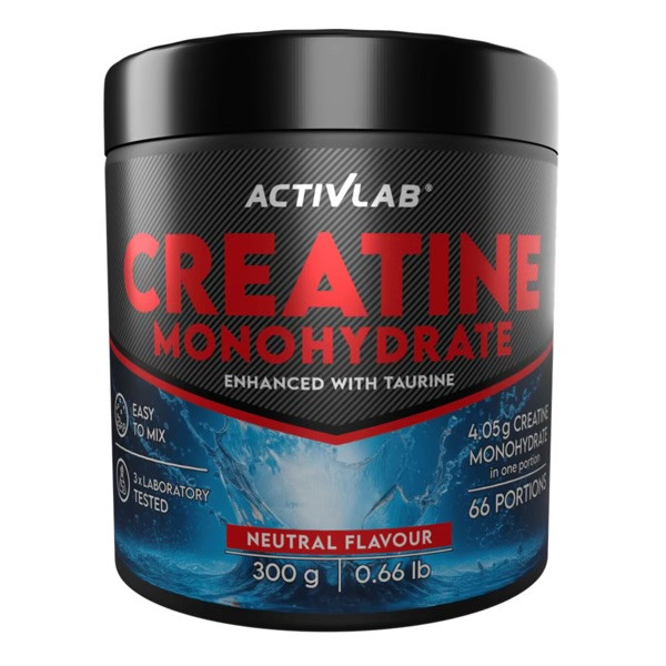 کراتین مونوهیدرات اکتیولب تقویتشده با تائورین – 300 گرم Activlab Creatine Monohydrate Enhanced with Taurine – 300g