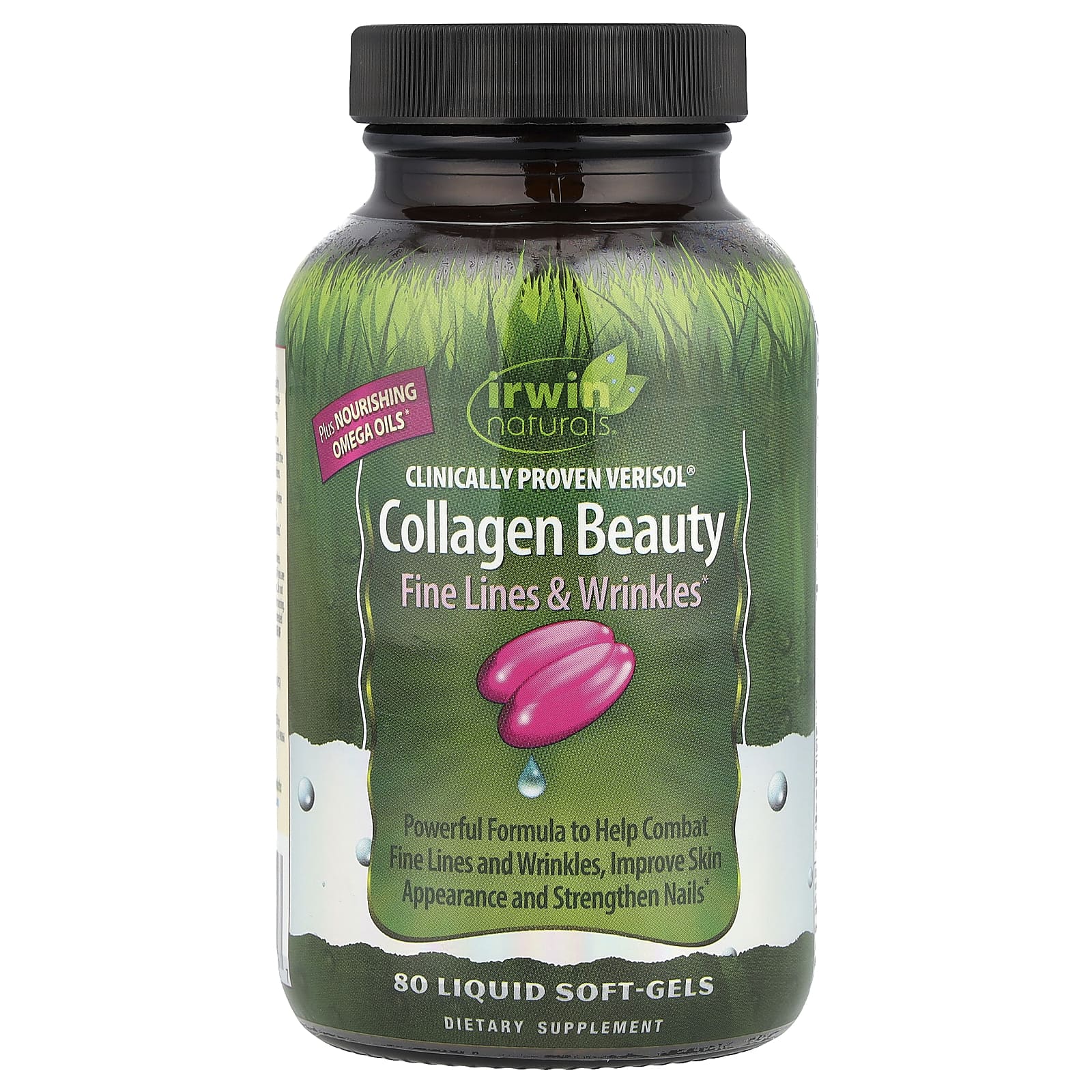 کلاژن اروین نچرالز (۸۰عدد)Irwin Naturals Clinically Proven Verisol® Collagen Beauty, 80 Liquid Soft-Gels
