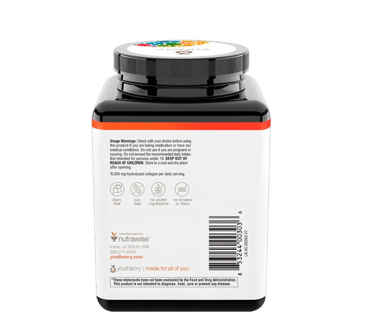 کلاژن یوتئوری دارای ویتامین C حاوی 290 قرصcollagen Youtheory