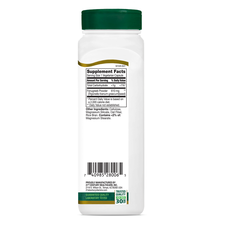کپسول عصاره شنبلیله کاهش قند دیابت نوع 2 قرن 21 21Century Fenugreek Seed 610mg