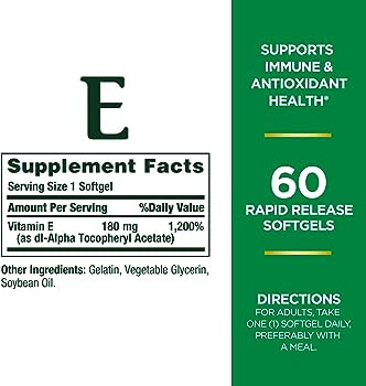 E ویتامین (۲۰۰عدد) vitamin E NATURE'S BOUNT