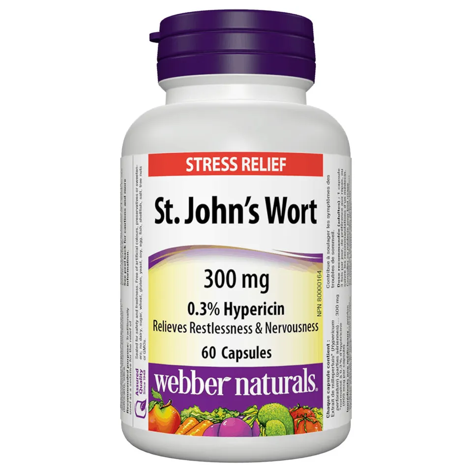 کپسول علف چای سنت جانز وورت ۳۰۰ میلیگرم : Webber Naturals St. John’s Wort 300 mg Hypericum perforatum