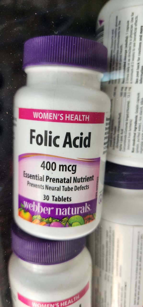 فولیک اسید وبر نچرالز ۴۰۰ میکروگرم – ۳۰ عددWebber Naturals Folic Acid 400 mcg – 30 Tablets